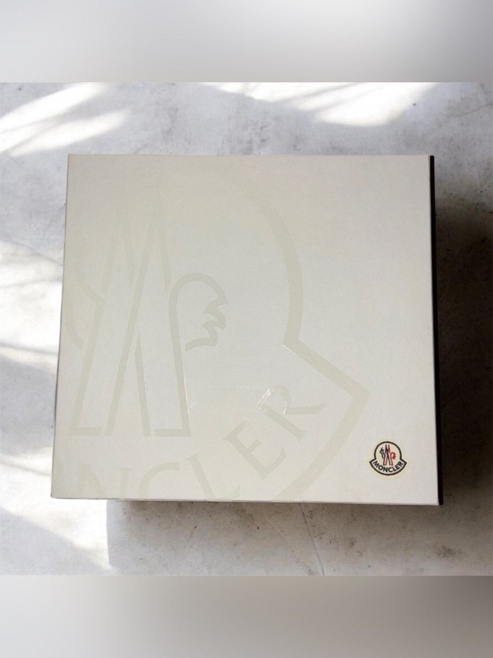 Moncler White Presentation Box with Subtle Embossed Logo